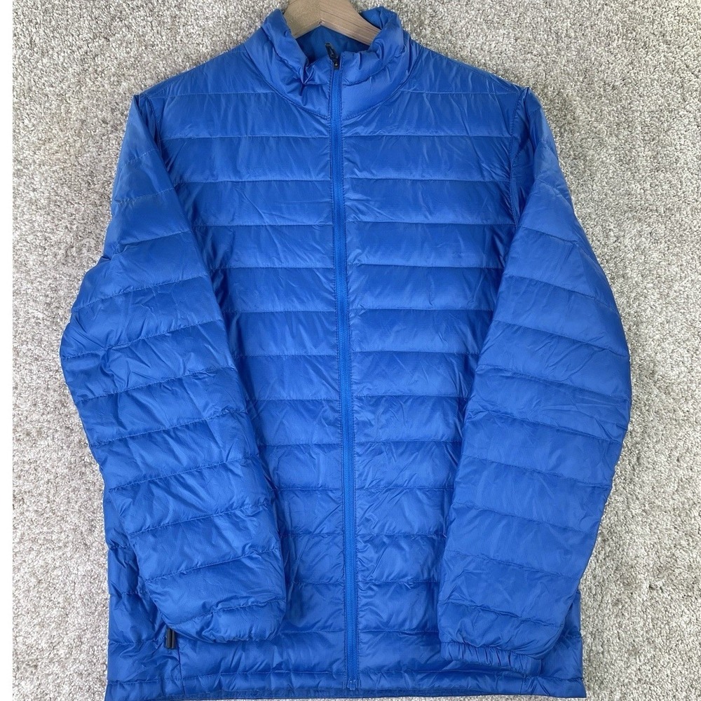Oakley Puffer Jacket Mens Large Blue Down Insulated Ripstop‎ Full Zip Coat